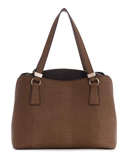 GUESS womens Satchel, Satchel Shoulder Bag, Chestnut Multi, One Size US