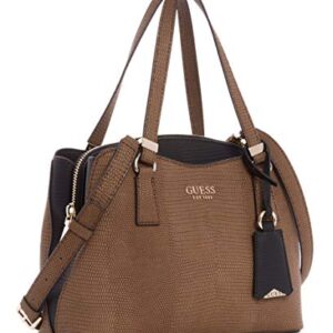 GUESS womens Satchel, Satchel Shoulder Bag, Chestnut Multi, One Size US