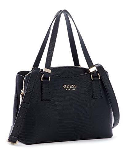 GUESS womens Satchel, Satchel Shoulder Bag, Black, One Size US