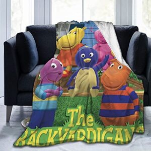 qualet the backyardi-gans ultra-soft micro fleece blanket home decor throw lightweight for couch bed sofa 50″x40″