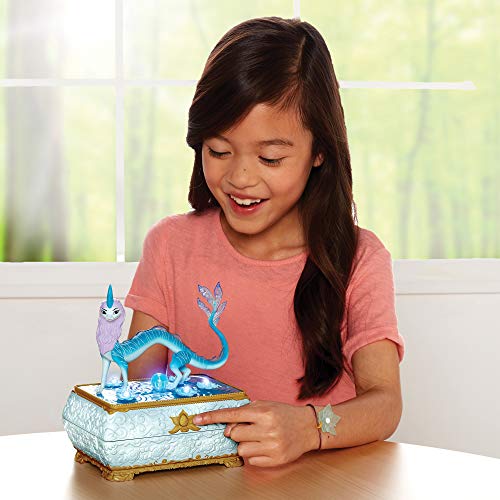 Disney's Raya and The Last Dragon Sisu Dragon Chest Jewelry Box Features Color Changing Lights & Music