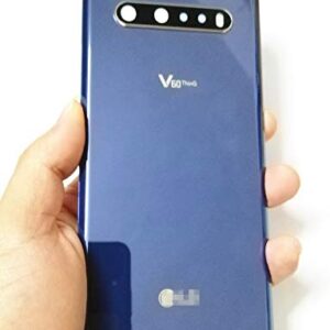 V60 ThinQ Back Glass Cover Replacement Housing Door with Tape Parts for LG V60 ThinQ V600 5G All Model with USB to Type-c Cable + Tools (Classy Blue)