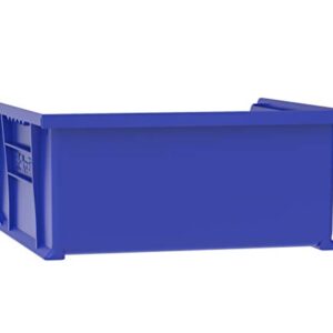 Akro-Mils 13017 Storage Container Bin, (15-Inch x 20-Inch x 12-1/2-Inch), Gray, (3-Pack) & 30235 AkroBins Plastic Storage Bin Hanging Stacking Containers, (11-Inch x 11-Inch x 5-Inch), Blue, (6-Pack)