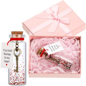 zonon you hold the key to my heart romantic wish jar love message with bottle romantic decoration for boyfriend or girlfriend anniversary romantic gift christmas valentine’s day gift for her him