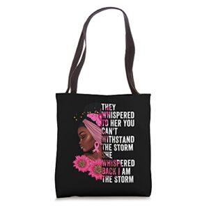 i’m the storm black history month african american woman tote bag