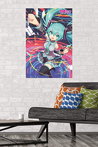 Trends International Hatsune Miku-Fist Wall Poster, 22.375" x 34", Premium Unframed Version