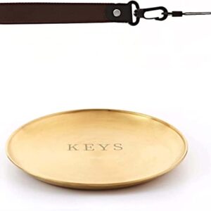 Andwarmth Key Bowl and Keychain Set -Key Bowl for Entryway Table, Decorative Bowl,Valet Tray, Jewelry Dish,Car Key Plate,Perfume Holder,Key Tray for Entryway Table,Bowl for Keys,Key and Wallet Tray