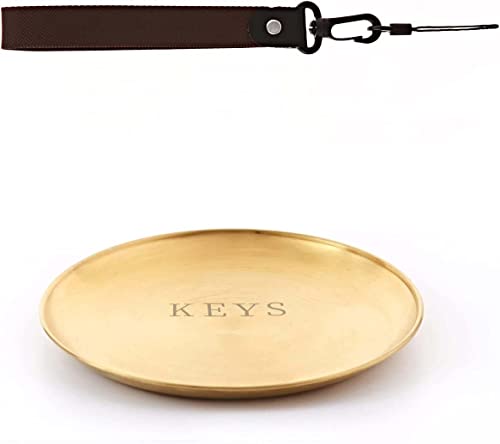 Andwarmth Key Bowl and Keychain Set -Key Bowl for Entryway Table, Decorative Bowl,Valet Tray, Jewelry Dish,Car Key Plate,Perfume Holder,Key Tray for Entryway Table,Bowl for Keys,Key and Wallet Tray