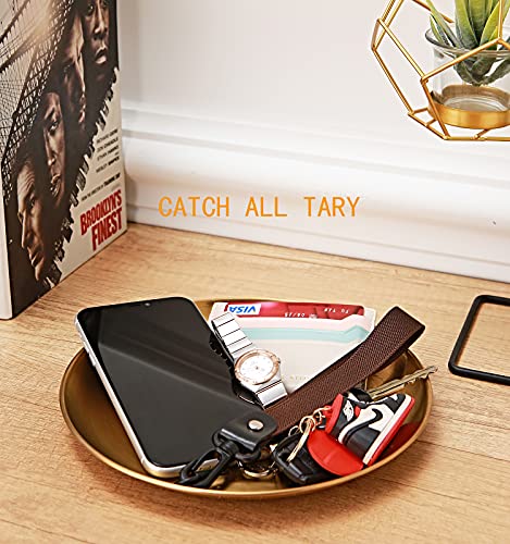 Andwarmth Key Bowl and Keychain Set -Key Bowl for Entryway Table, Decorative Bowl,Valet Tray, Jewelry Dish,Car Key Plate,Perfume Holder,Key Tray for Entryway Table,Bowl for Keys,Key and Wallet Tray