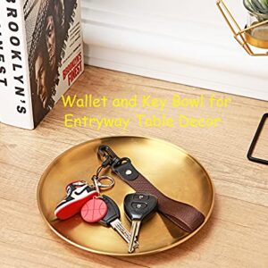 Andwarmth Key Bowl and Keychain Set -Key Bowl for Entryway Table, Decorative Bowl,Valet Tray, Jewelry Dish,Car Key Plate,Perfume Holder,Key Tray for Entryway Table,Bowl for Keys,Key and Wallet Tray