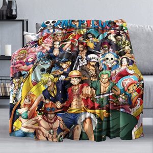 japanese anime throw blanket cartoon warm soft lightweight fleece flannel blanket for couch sofa bed 50″×60″