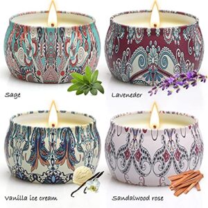 4 Pack Scented Candles Gifts for Women,120H Burning Aromatherapy Stress Relief Candles Birthday Gifts for Women,Ideal Candles Gifts Set Mother's Days Gifts for Her