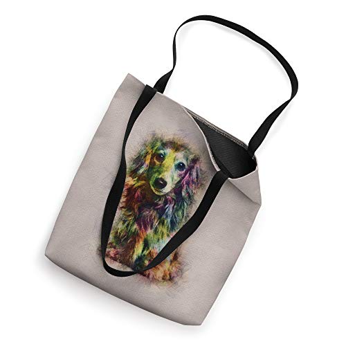 Longhaired Dachshund dog Tote Bag