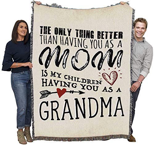 Pure Country Weavers The Only Thing Better Mom Grandma Blanket - Gift Tapestry Throw Woven from Cotton - Made in The USA (72x54)