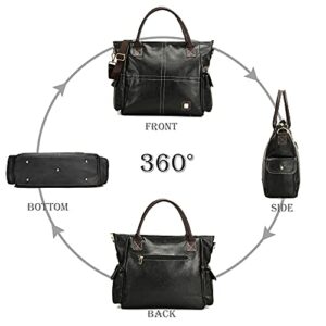23“ Large Hobo Purses for Women Vegan Leather Crossbody Bags Adjustable Strap Tote Shoulder Bags with Side Pocket Top Handle Satchel Purses and Handbags Black