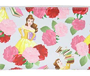 Loungefly Disney Beauty & The Beast Belle Roses Floral Zip Around Wallet