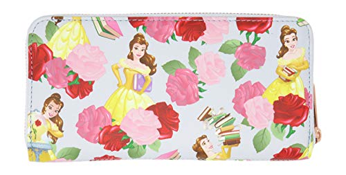 Loungefly Disney Beauty & The Beast Belle Roses Floral Zip Around Wallet