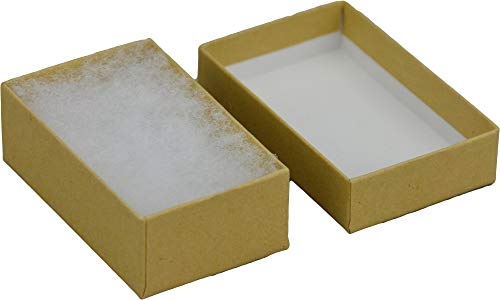 JPB Kraft Cotton Filled Jewelry Box #21 (Case of 100) 2.5 inches x 1.5 inches