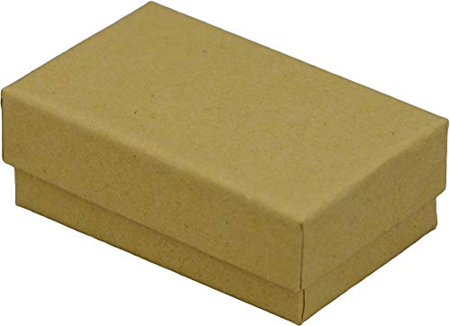 JPB Kraft Cotton Filled Jewelry Box #21 (Case of 100) 2.5 inches x 1.5 inches