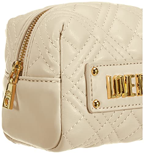 Love Moschino Mini Quilted Pouch, White