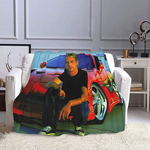 Paul Walker 3D Printing Poster Blanket Flannel Super Soft Blanket Warm Air Conditioning Throw Blanket for Couch Sofa Travelling 80"x60"