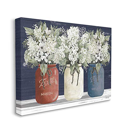 Stupell Industries Americana Floral Bouquets Rustic Flowers Country Pride, Designed by Cindy Jacobs Wall Art, 24 x 30, Canvas for Bedroom