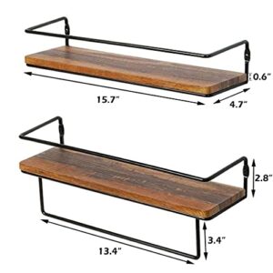 QEEIG Floating Shelves for Bathroom Bundle (Contains 2 Items)