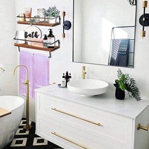 QEEIG Floating Shelves for Bathroom Bundle (Contains 2 Items)