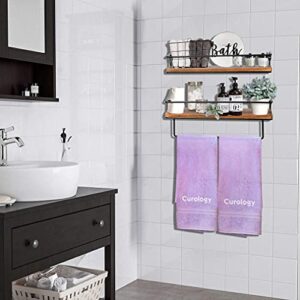 QEEIG Floating Shelves for Bathroom Bundle (Contains 2 Items)