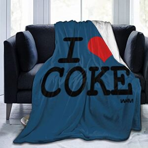 i love coke by wam flannel fleece throw blankets for bed sofa living room soft blanket warm cozy fluffy throw plush blanket