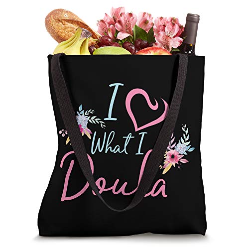 Cute Doula Flowers Design Midwife Nurse & Baby Catcher Gift Tote Bag