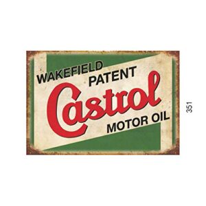 Tin Signs 4 Pieces Reproduction Vintage, Gas Oil Car Metal Signs for Garage Man Cave Bar, Retro Wall Decor, 8x12 Inches (76)
