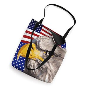 American Bald Eagle Head USA American Flag Patriotic Gift Tote Bag