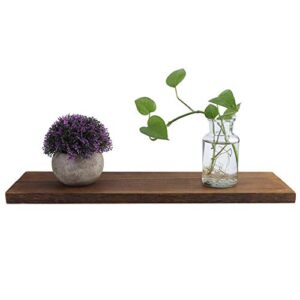 A sixx Floating Wood Shelf,Wall Mounted Storage Shelves Floating Shelf Wood Storage Rack Display Organizer for Home Living Room Solid Wood Floating Shelves(50*14*2cm)