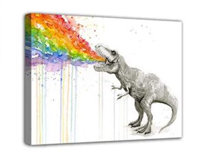 watercolor dinosaur canvas wall art home decoration canvas printing posters artwork art printed picture gifts home decor living room bedroom