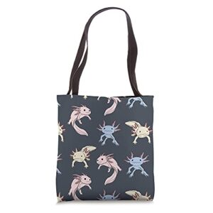 axolotl fish pet animal water sea ocean white-axolotl lizard tote bag