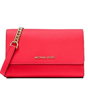 MICHAEL Michael Kors Saffiano Leather 3-in-1 Crossbody Clutch - Coral