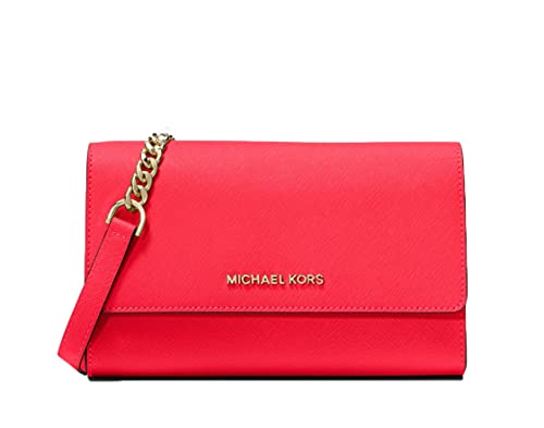 MICHAEL Michael Kors Saffiano Leather 3-in-1 Crossbody Clutch - Coral