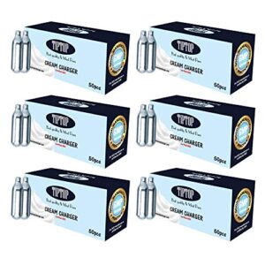 tiptop whipped cream chargers 300 pack, best quality & most pure (300)