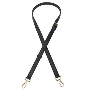 live up full grain leather adjustable replacement cross body purse shoulder strap handbag bag wallet, 2/3” wide (black)