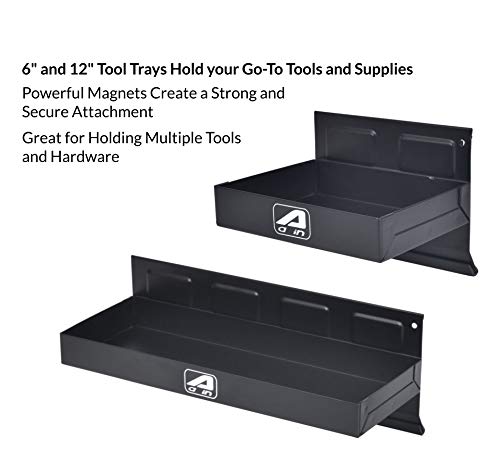 Aain Magnetic Toolbox Tray Set, Tool Box holder Accessories for Tool Organizer,Garage Storage, 2 Trays, Can Caddy, Paper Towel & Screwdriver Holder (A049)