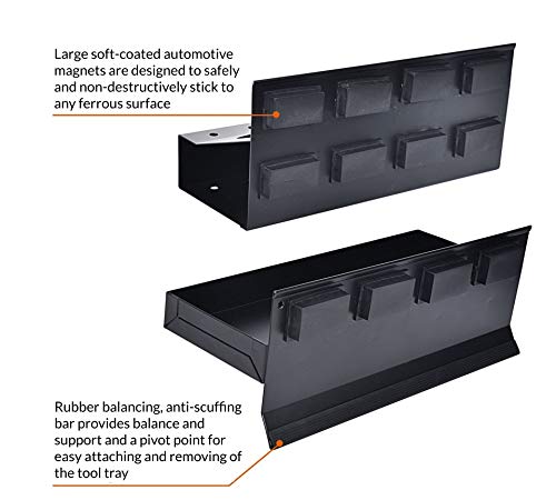 Aain Magnetic Toolbox Tray Set, Tool Box holder Accessories for Tool Organizer,Garage Storage, 2 Trays, Can Caddy, Paper Towel & Screwdriver Holder (A049)