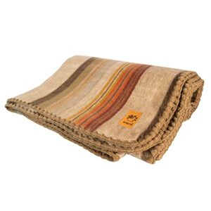 ALPAKITAS Alpaca Wool Soft Blanket | Queen Size Blanket | Cozy Throw Blanket, Lightweight, Breathable, Hypoallergenic, Premium Handmade | 87 x 64 inches (Brown)