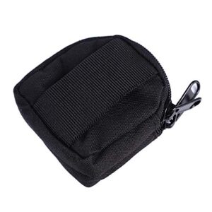 glorymm coin purse double layer zips wallet outdoor change purse for sports hiking camping,black