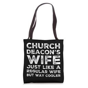 funny deacon wife catholic deacon gift tote bag