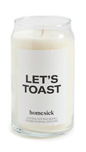 homesick women’s let’s toast candle, let’s toast, 13.75 oz