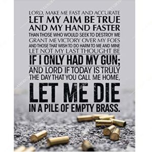 "Lord, Make Me Fast & Accurate" Gun Prayer Wall Art Sign -11 x 14" Pro Second Amendment Poster Print-Ready to Frame. Rustic Decor for Home-Man Cave-Garage-Shop. Perfect Gift for All Gun Owners!