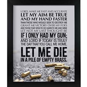 "Lord, Make Me Fast & Accurate" Gun Prayer Wall Art Sign -11 x 14" Pro Second Amendment Poster Print-Ready to Frame. Rustic Decor for Home-Man Cave-Garage-Shop. Perfect Gift for All Gun Owners!