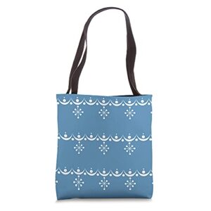 vintage pyrex snowflake garland, mid century kitchen tote bag