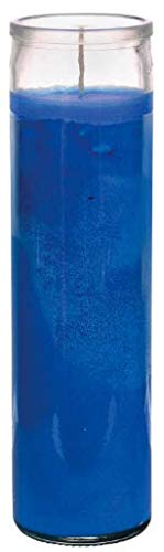 TopNotch Outlet Prayer Candles - Blue Wax Candle (2 Pack) Great for Sanctuary, Vigils Blessings and Prayers - Unscented Glass Jars Candle Set - Jar Candles - Spiritual Religious Church